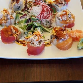 Irashai Sushi - Island roll. Huge, a bit messy but so yummy. - Sushi Bars Near Me - Seattle, Washington