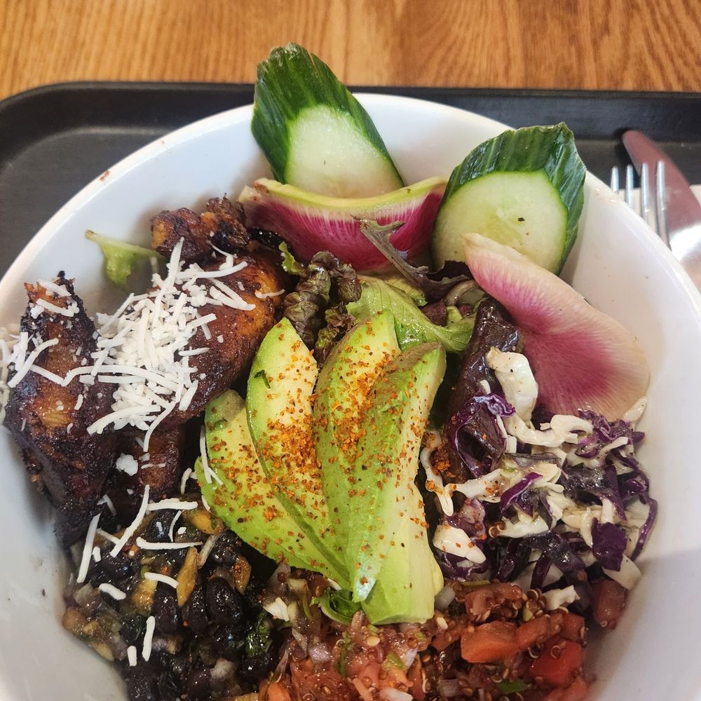 Time Out Market - The fiesta bowl, a salad with cooked plantains, essentially - Food Court Near Me - New York, New York Time Out Market - The fiesta bowl, a salad with cooked plantains, essentially - Food Court Near Me - New York, New York