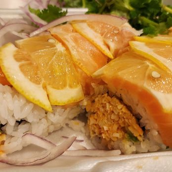 Sushi Ara - Salmon Delight roll - Japanese Near Me - Azusa, California Sushi Ara - Salmon Delight roll - Japanese Near Me - Azusa, California