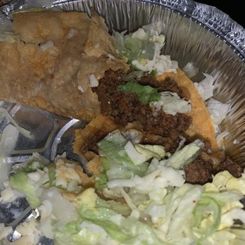 Zandunga Mexican Restaurant - soggy to-go taco. Tossed the shell - Mexican Near Me - Oak Ridge, Tennessee