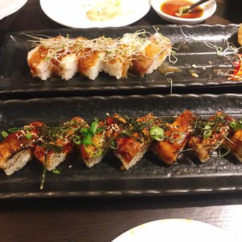 Tonton Sushi - Hamachi & Unagi Oshi Sushi (was so delicious I couldn't help myself..) - Japanese Near Me - Vancouver, British Columbia Tonton Sushi - Hamachi & Unagi Oshi Sushi (was so delicious I couldn't help myself..) - Japanese Near Me - Vancouver, British Columbia