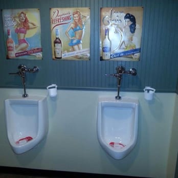 Red River Ice House - See. Awesome! And there is a cup holder by the sink - Sports Bars Near Me - Houston, Texas