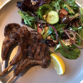It's Greek 2 U Grill - Lamb chops and Vicky's salad (the 4th chop was eaten while I plated ) - Greek Near Me - Chicago, Illinois It's Greek 2 U Grill - Lamb chops and Vicky's salad (the 4th chop was eaten while I plated ) - Greek Near Me - Chicago, Illinois