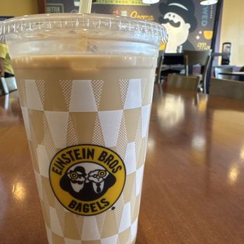 Einstein Bros. Bagels - Iced caramel coffee, large for $1.99! - Bagels Near Me - Palm Harbor, Florida Einstein Bros. Bagels - Iced caramel coffee, large for $1.99! - Bagels Near Me - Palm Harbor, Florida