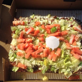 Jet's Pizza - BLT small (6-slice) deep dish! Not the cleanest to eat while driving...worth the oil stains - Pizza Near Me - Virginia Beach, Virginia Jet's Pizza - BLT small (6-slice) deep dish! Not the cleanest to eat while driving...worth the oil stains - Pizza Near Me - Virginia Beach, Virginia