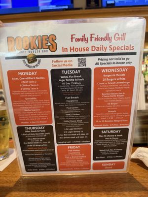 Menu photo 2 Rookie's Craft Burger Bar Harrisburg, PA
