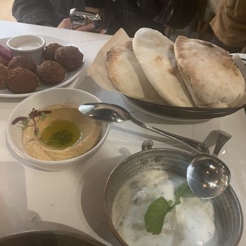 Ammatoli - Hummus (side order), Falafel Mezza - Mediterranean Near Me - Long Beach, California Ammatoli - Hummus (side order), Falafel Mezza - Mediterranean Near Me - Long Beach, California