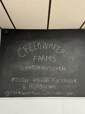 Menu photo 3 Creekwater Farms Scratch Kitchen West Alexander, PA