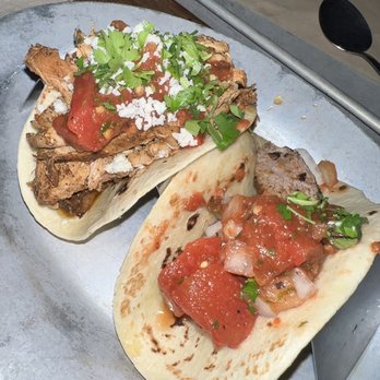 Vida Taco Bar Severna Park - Chicken on left and steak on right - Mexican Near Me - Severna Park, Maryland Vida Taco Bar Severna Park - Chicken on left and steak on right - Mexican Near Me - Severna Park, Maryland