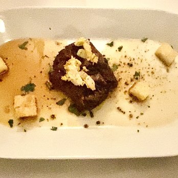 Luci Ancora - aged beef tenderloin, semolina croutons, napa cabbage + beef jus - Italian Near Me - Saint Paul, Minnesota Luci Ancora - aged beef tenderloin, semolina croutons, napa cabbage + beef jus - Italian Near Me - Saint Paul, Minnesota