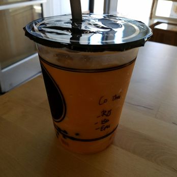 Mr. T Cafe - Thai-coconut smoothie with rainbow jelly, boba, and egg pudding- BOMB! - Coffee & Tea Near Me - San Francisco, California
