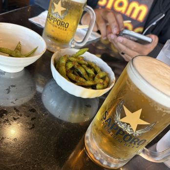 Okan Diner - Chili garlic edamame & Sapporo - Japanese Near Me - San Diego, California Okan Diner - Chili garlic edamame & Sapporo - Japanese Near Me - San Diego, California