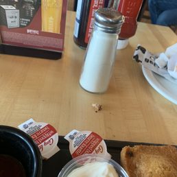 Black hair in salt shaker. Black hair in salt shaker.