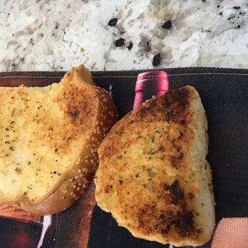 Monte Carlo Deli - Hard burnt garlic bread that looks good until you bite into it!! - Italian Near Me - Burbank, California