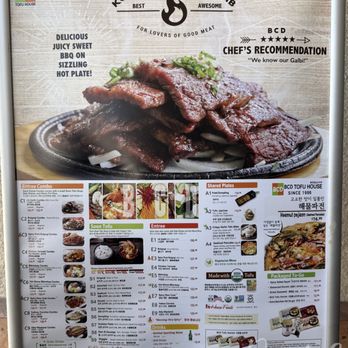 BCD Tofu House - outside menu - Korean Near Me - Buena Park, California