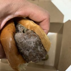 The Burger Hole - A juicy medium burger. :(