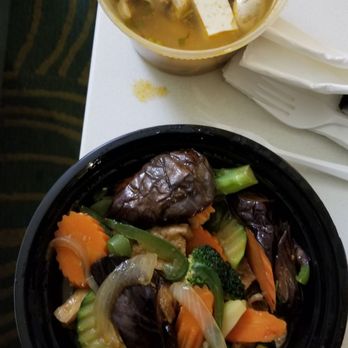 Thai Recipe Bistro - Cup Tom Yum soup and Eggplant entree - Thai Near Me - Phoenix, Arizona