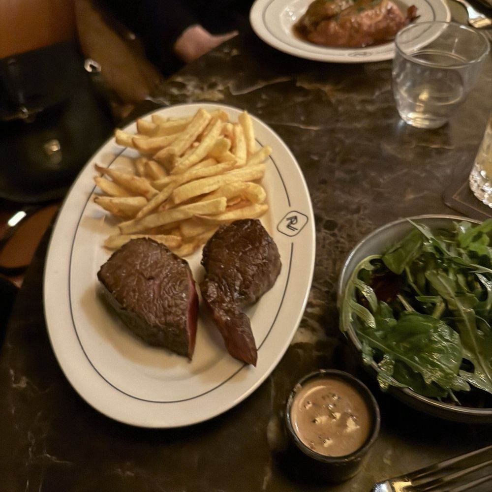 Royal Vendôme Le - Beef and frites with greens - Restaurants Near Me - Paris, 75