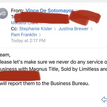 Cooper's Sewer & Drain - Email from Cooper's accountant, Vince De Sotomayor. - Septic Services Near Me - Apache Junction, Arizona