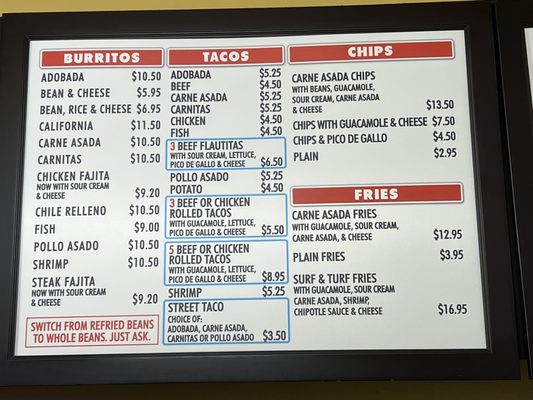 Menu photo 3 Los Pinos Taco Shop La Mesa, CA Menu photo 3 Los Pinos Taco Shop La Mesa, CA