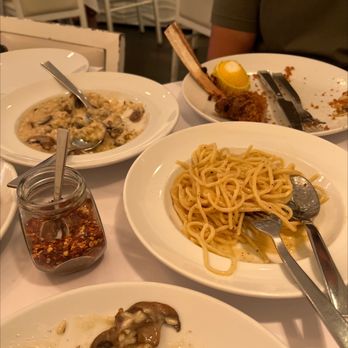 Bar Italia Madison - plates of pasta, mushrooms, and sauce on a table - Italian Near Me - New York, New York Bar Italia Madison - plates of pasta, mushrooms, and sauce on a table - Italian Near Me - New York, New York