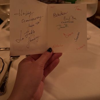 La Fable - Anniversary card that was waiting for us - Brasseries Near Me - Rehoboth Beach, Delaware