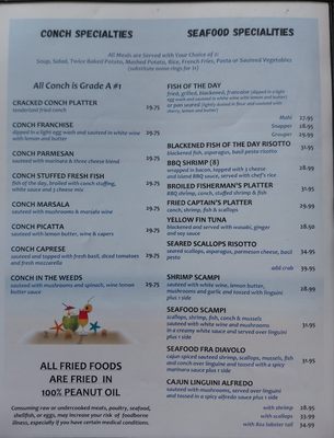 Menu photo 4 Cracked Conch Cafe Marathon, FL