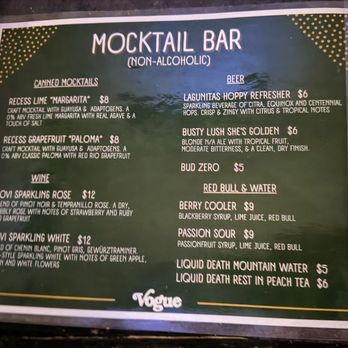 The Vogue - Mocktail menu - Music Venues Near Me - Indianapolis, Indiana The Vogue - Mocktail menu - Music Venues Near Me - Indianapolis, Indiana