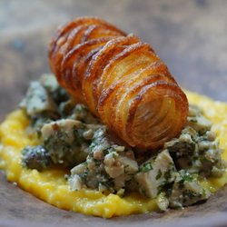 Nomadic Dining ATX - Roasted Chicken, Whole Grain Mustard, Dill, Soft Scrambles, Crispy Potato