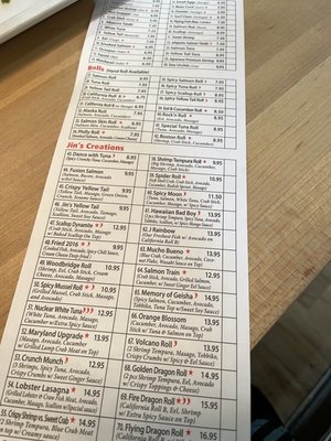 Menu photo 3 Sushi Jin Next Door Woodbridge, VA