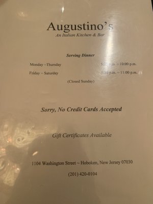 Menu photo 5 Augustinos kitchen and bar Hoboken, NJ Menu photo 5 Augustinos kitchen and bar Hoboken, NJ