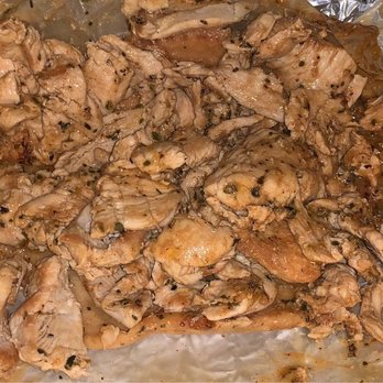 Golden Gyros - Chicken Shish Kabob Sandwich, no onions or tomatoes. Yes there is a pita soaking up all the flavorful juices underneath all that chicken. - Greek Near Me - West Allis, Wisconsin