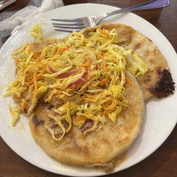 Maria’s Pupusas And Tacos - These are pupusas. I had one mixed and two chicharrone and cheese. - Salvadoran Near Me - Bradenton, Florida Maria’s Pupusas And Tacos - These are pupusas. I had one mixed and two chicharrone and cheese. - Salvadoran Near Me - Bradenton, Florida