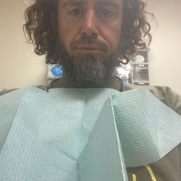 My fiancé waiting to get his tooth extracted by Dr. Hannon. My fiancé waiting to get his tooth extracted by Dr. Hannon.