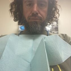 Jeremy M Hannon, DMD - My fiancé waiting to get his tooth extracted by Dr. Hannon.