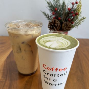 Achilles Coffee Roasters - The Aztec Cold Brew and Matcha Tea Latte - Coffee Roasteries Near Me - San Diego, California