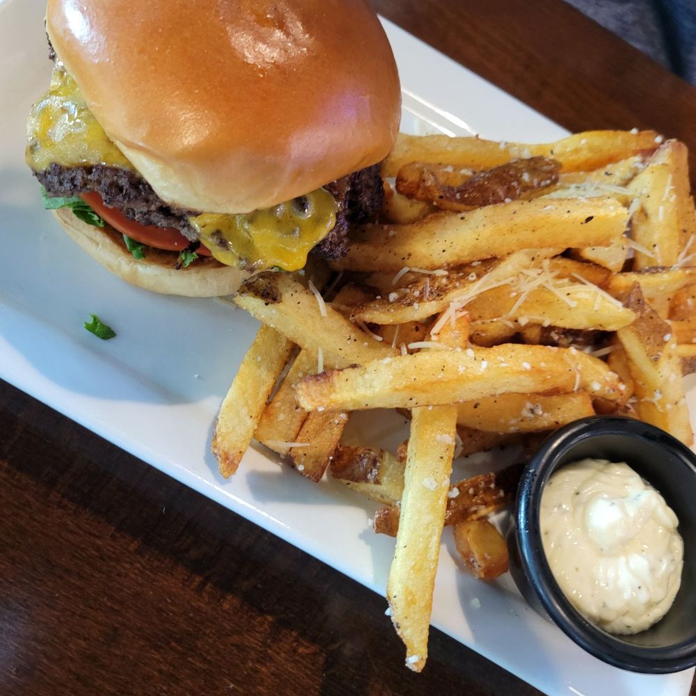 Hot Dog and Hamburger Haven - The Haven burger and fries. - Burgers Near Me - Dunn, North Carolina