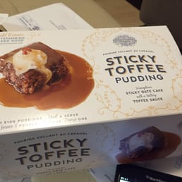 a box of sticky toffee pudding