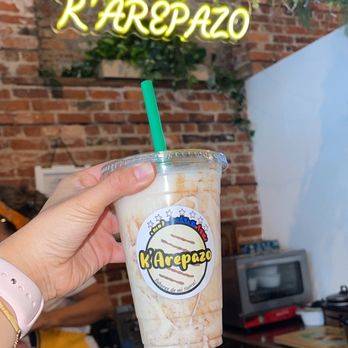 K’Arepazo - Chicha. Venezuelan drink ( boiled rice, cinnamon, sugar) finished with cinnamon powder. - Venezuelan Near Me - Clermont, Florida