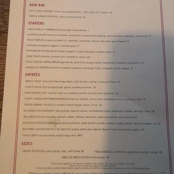 Post House - Menu - New American Near Me - Mount Pleasant, South Carolina