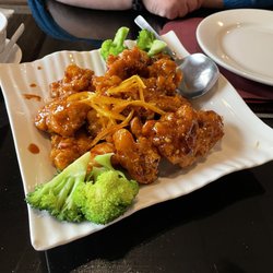 Purple Bamboo Restaurant - Orange chicken! Crispy fried to perfection!