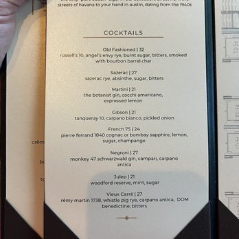 Room 725 - Menu May 2023 - Champagne Bars Near Me - Austin, Texas