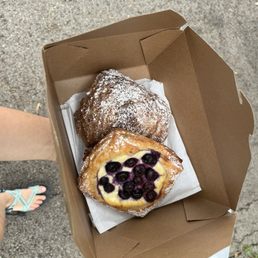 Blueberry Sweet Danish and Chocolate Almond Croissant Blueberry Sweet Danish and Chocolate Almond Croissant