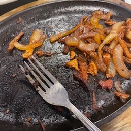 Not much left of the tasty Chicken & Steak Fajitas Not much left of the tasty Chicken & Steak Fajitas