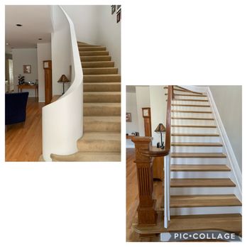 Competitive Woodcraft - Before / after images from the front door. - Cabinetry Near Me - Chicago, Illinois
