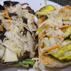 Inside the Smoked Mushroom Sandwich.