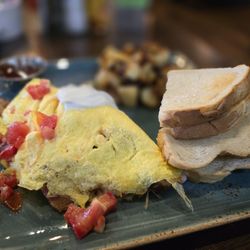 First Watch - The Works Omelet with home fires and sour dough