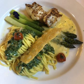 Restaurant zum Schützenhaus - Gebratener Seeteufel an feinen Eiernudeln mit Spargel - Hotels & Travel Near Me - Basel, BS Restaurant zum Schützenhaus - Gebratener Seeteufel an feinen Eiernudeln mit Spargel - Hotels & Travel Near Me - Basel, BS
