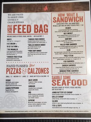 Menu photo 4 Broncho Grill House Torrington, WY