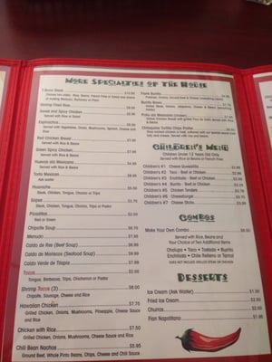 Menu photo 3 Don Pancho Mexican Restaurant Buffalo, SC